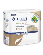 Carta igienica EcoNatural 4.3 Plastic Free - 270 strappi - Lucart - pacco 4 rotoli - 91431