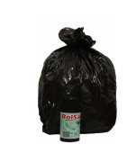Sacchi - 50 x 60 cm - 30 L - 16 micron - nero - Rolsac - conf. 20 pezzi - 89600