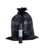 Sacchi - 72 x 110 cm - 110 L - 47 micron - nero - Rolsac - conf. 10 pezzi - 89614