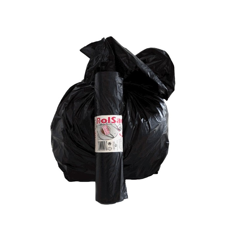 Sacchi - 55 x 70 cm - 38 L - 19 micron - nero - Rolsac - conf. 30 pezzi - 89607
