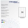 Etichette adesive - in carta - permanenti - 70 x 25 mm - 36 et/fg - 100 fogli - bianco - Starline - STL3053