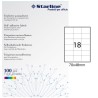 Etichette adesive - in carta - permanenti - 70 x 48 mm - 18 et/fg - 100 fogli - bianco - Starline - STL3026
