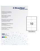 Etichette adesive - in carta - permanenti - 105 x 59 mm - 10 et/fg - 100 fogli - bianco - Starline - STL3031