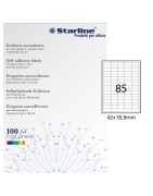 Etichette adesive - in carta - permanenti - 42 x 16,9 mm - 85 et/fg - 100 fogli - bianco - Starline - STL3047