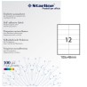 Etichette adesive - in carta - permanenti - 105 x 48 mm - 12 et/fg - 100 fogli - bianco - Starline - STL3030